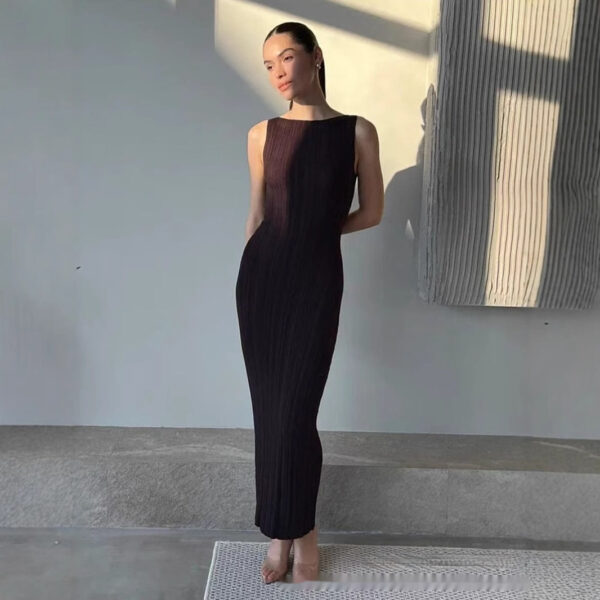 European And American Style Sunken Stripe Women's Clothing Dress - Image 7