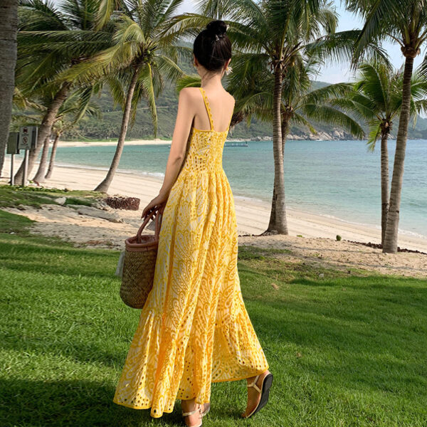 Waist Slimming Vacation Style Beach Dress Summer - Image 4