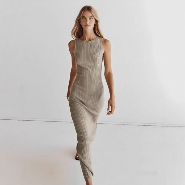 European And American Style Sunken Stripe Women's Clothing Dress