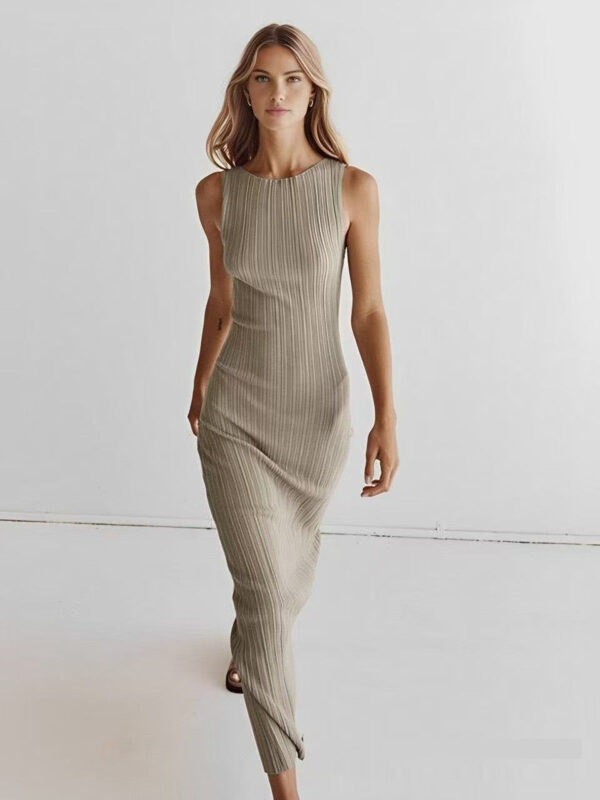 European And American Style Sunken Stripe Women's Clothing Dress - Image 2