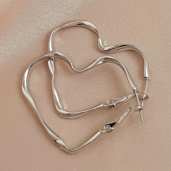 Three-layer Heart Shaped Love Earrings Simple Pendant Acrylic - Image 6