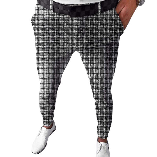 Men's Plaid Printed Casual Pants - Image 9