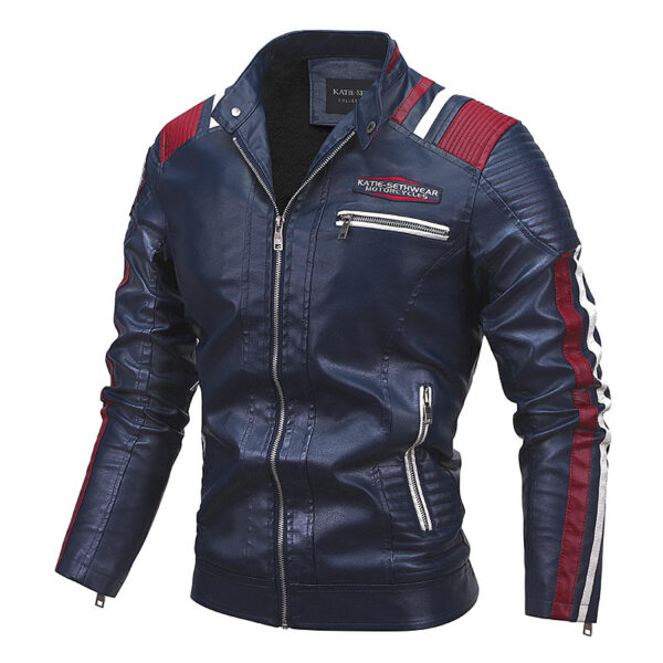 Motorcycle Leather Coat For Men Autumn And Winter New Men - Image 8