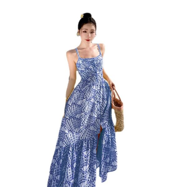 Waist Slimming Vacation Style Beach Dress Summer - Image 2