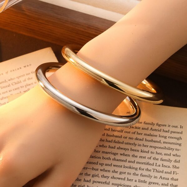 Electroplated CCB Simple Bracelet Cylindrical Three-dimensional Bracelet For Women - Image 5