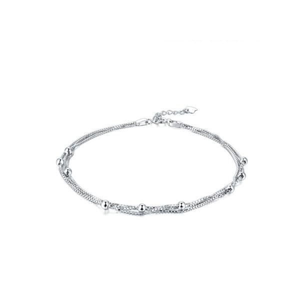 Korean Style Minimalist Creative Hipster S925 Silver Anklet - Image 3