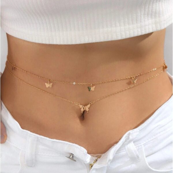 Women's Fashion Round Beads Chain Double-layer Waist Chain - Image 2