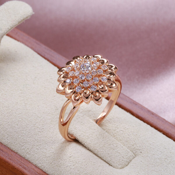 SUNFLOWER Ring With Zircon Sunflower - Image 2
