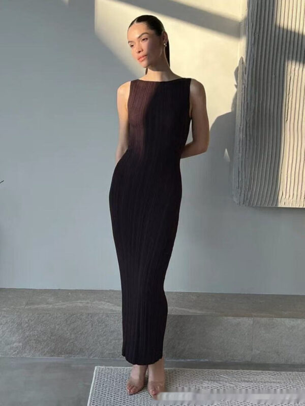 European And American Style Sunken Stripe Women's Clothing Dress - Image 3
