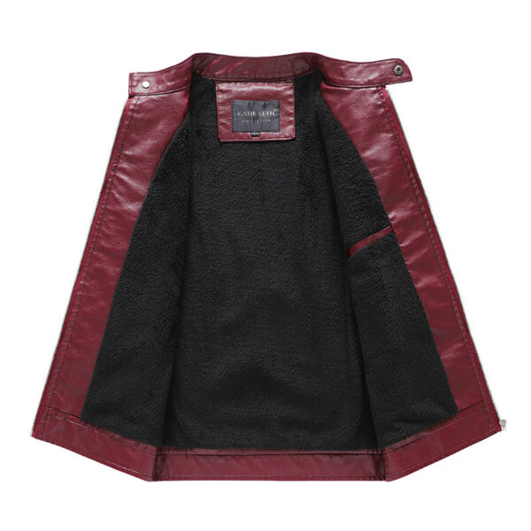 Motorcycle Leather Coat For Men Autumn And Winter New Men - Image 5
