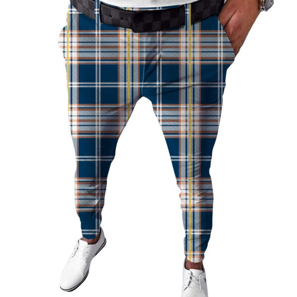 Men's Plaid Printed Casual Pants - Image 10