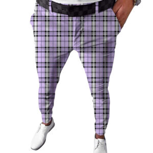 Men's Plaid Printed Casual Pants
