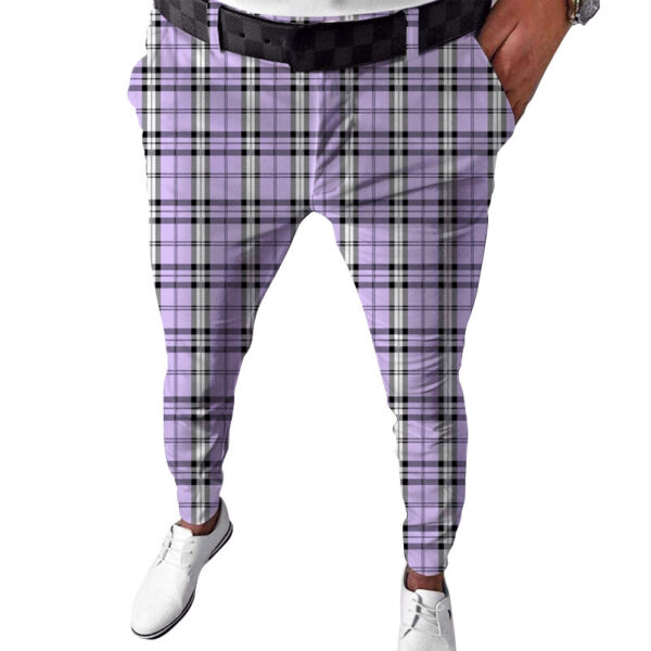 Men's Plaid Printed Casual Pants
