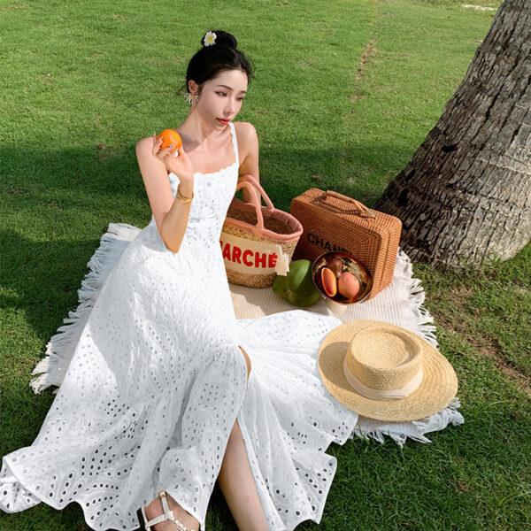 Waist Slimming Vacation Style Beach Dress Summer - Image 7