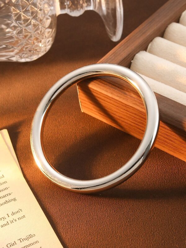 Electroplated CCB Simple Bracelet Cylindrical Three-dimensional Bracelet For Women - Image 2