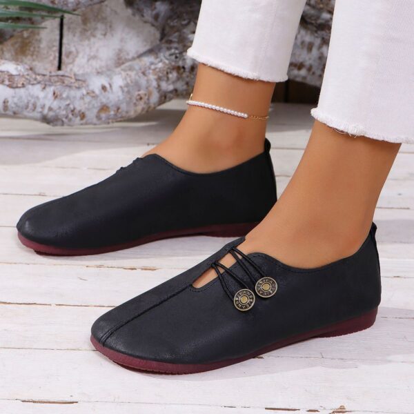 Ins Square Toe Slip-on Sandals Summer Fashion Soft Flat Shoes For Women - Image 6